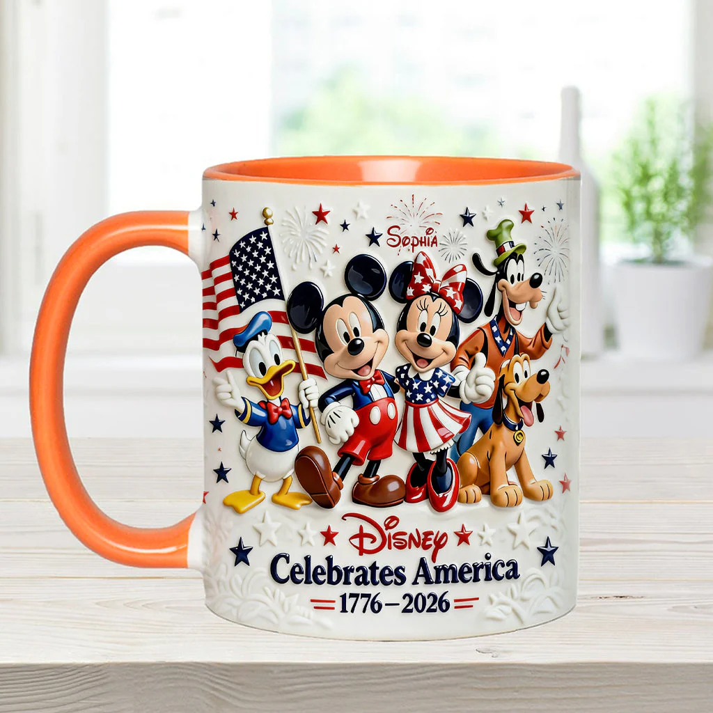 MkMo Magic Mouse Celebrate USA’s 250th Anniversary - Personalized Accent Mug HH01 - Image 6