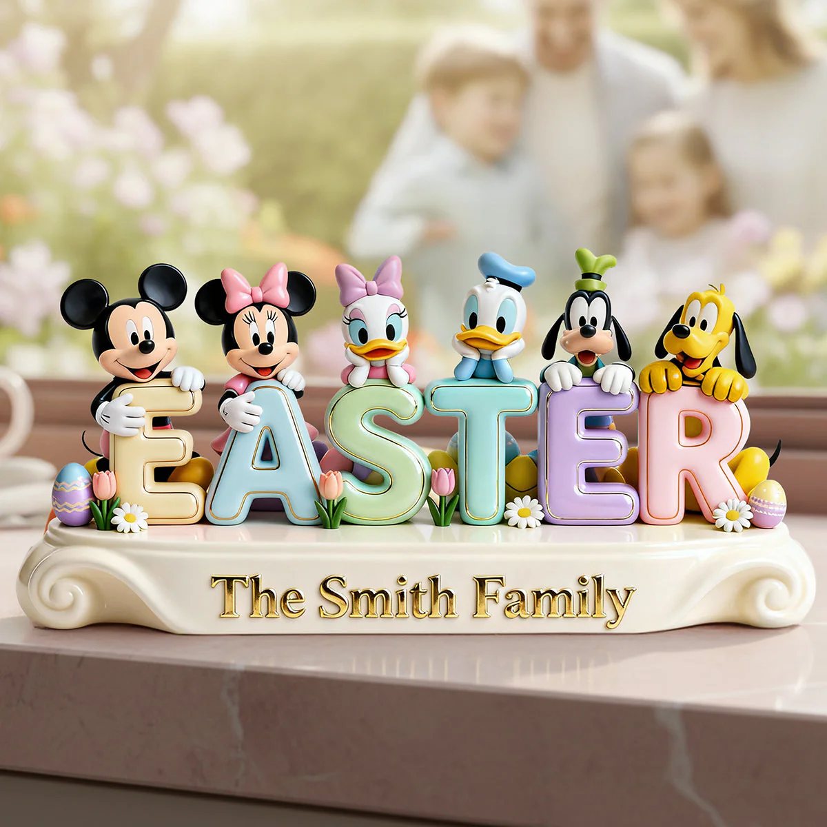 MkMo Magic Mouse Family Makes Every Season Brighter - Personalized Acrylic Plaque - Gift For Easter, Family NL122 - Image 2