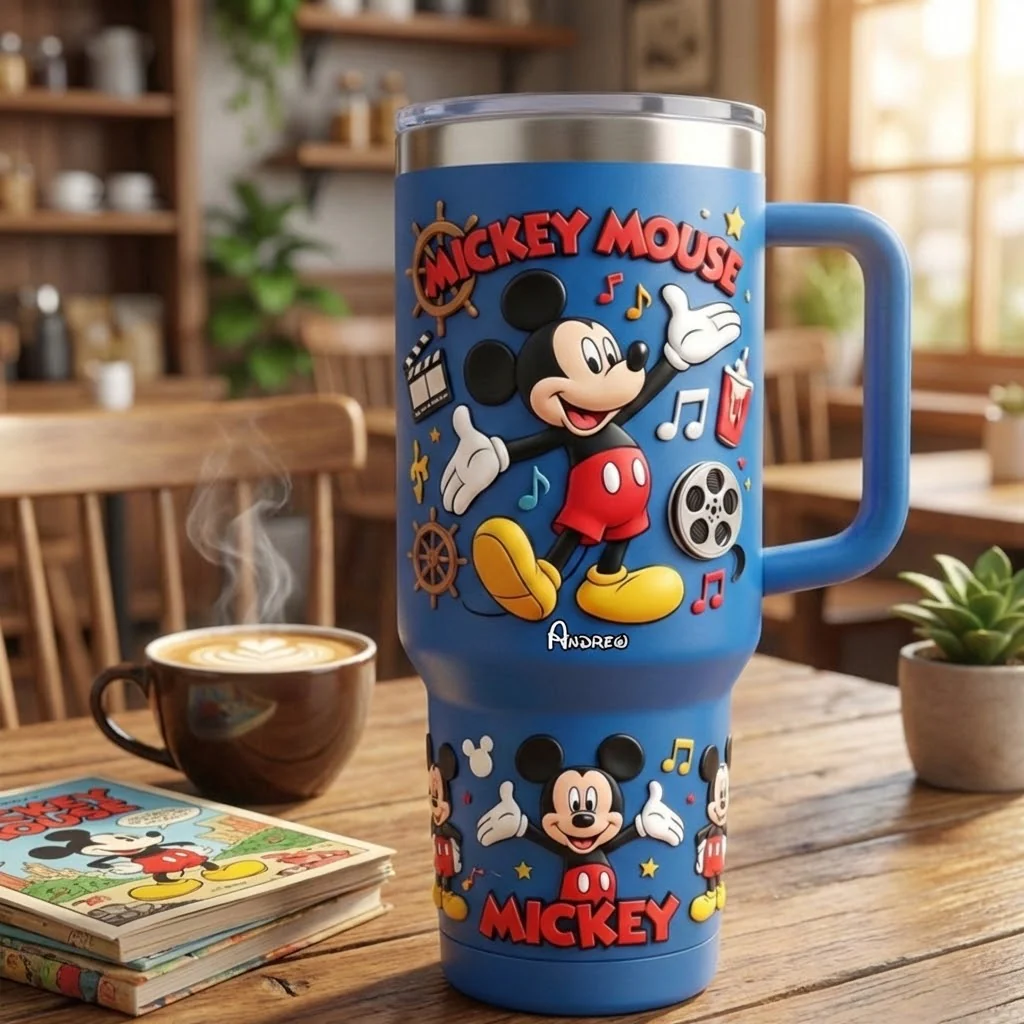 MkMo Magic Mouse Life Is Better With A Smile - Personalized Tumbler - Gift For Movie Fans NL122 - Image 2