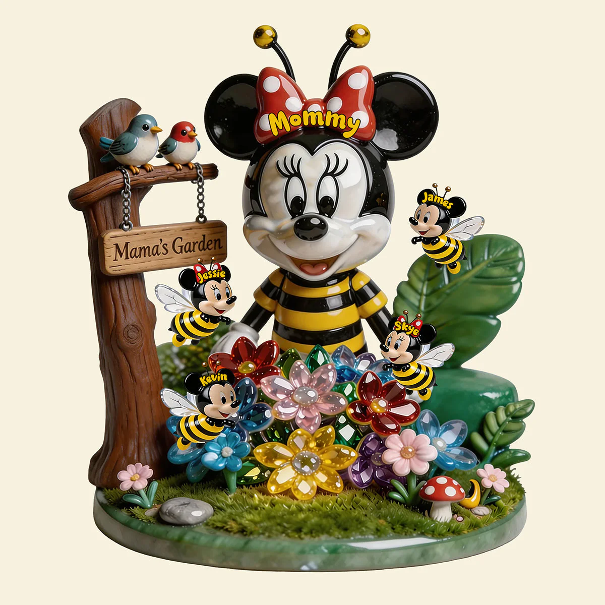 MkMo Magic Mouse Mama Garden - Personalized Custom Shaped Acrylic Plaque - Gift For Mom, Movie Fans NL122 - Image 3