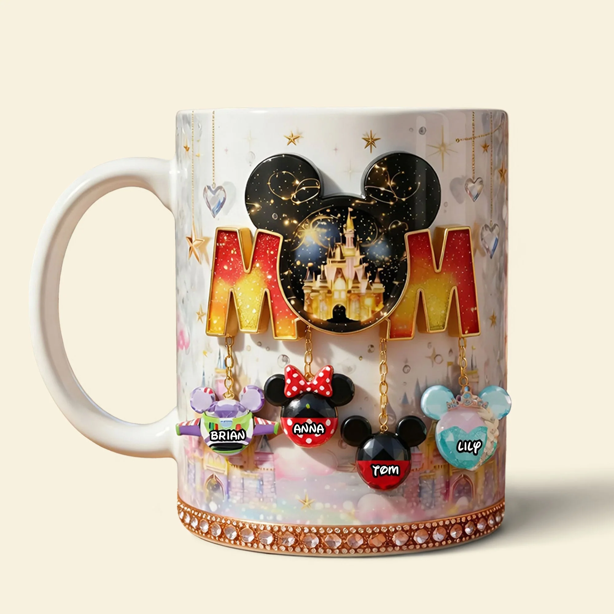 MkMo Magic Mouse Mom We Love You - Personalized Edge-to-Edge Mug - Gift For Mother's Day, Movie Fans - Image 3
