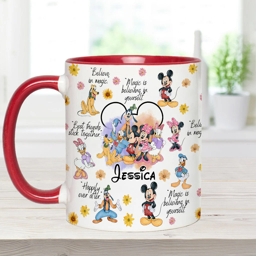 MkMo Magic Mouse Moments We Love - Personalized Accent Mug - Christmas Gift NA94 - Image 5