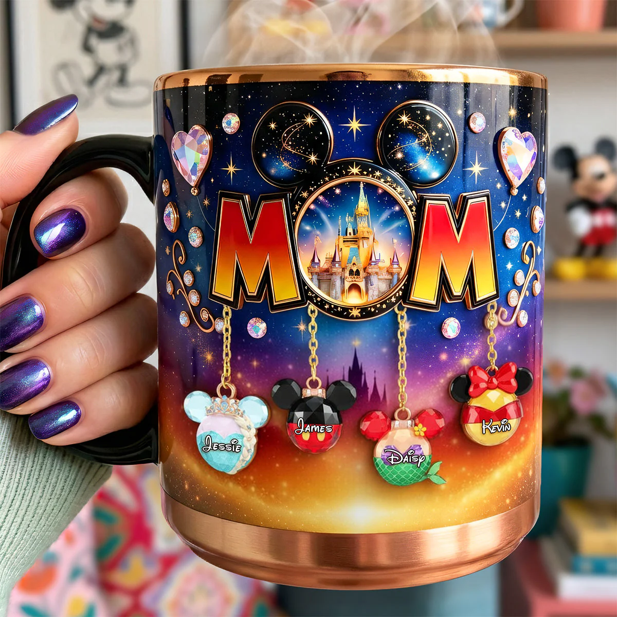 MkMo Magic Mouse We Love You Mom - Personalized Accent Mug - Gift For Mother's Day, Movie Fans - Image 4