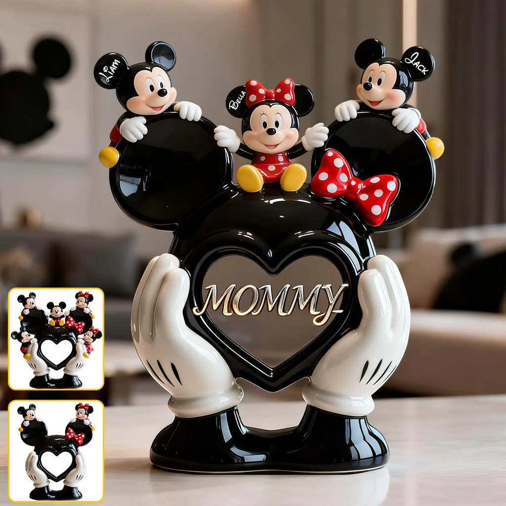 MkMo Magic Mouse We Love You Mom - Personalized Acrylic Plaque - Gift For Mother's Day, Movie Fans HH01