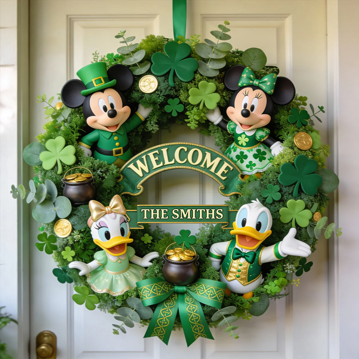 MkMo Magic Mouse Welcome To My Family - Personalized Wood Sign - Gift For Family, Fan Movies, St. Patrick's Day HH01