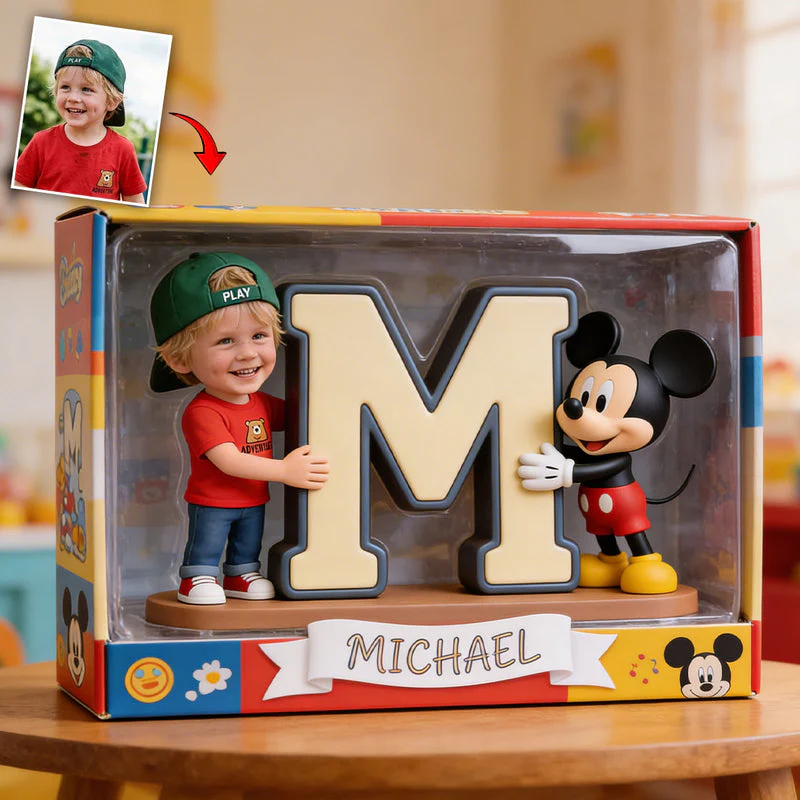 MkMo Magic Mouse With Alphabet - Personalized Acrylic Plaque - Gift For Kids, Movie Fans HH01
