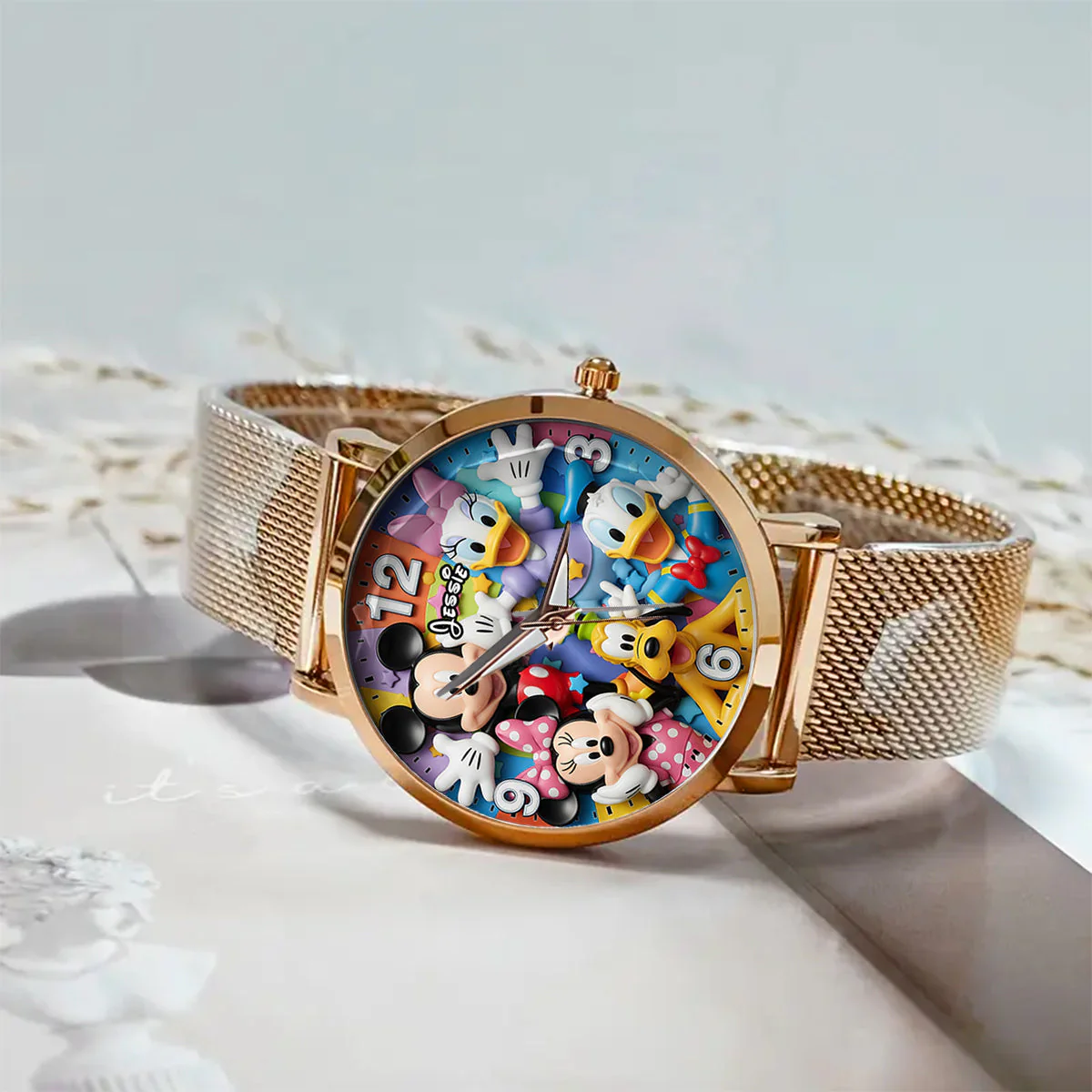 MkMo Magic Mouse With Friends - Personalized Women Hand Watch - Gift For Her, Movie Fans HH01 - Image 5