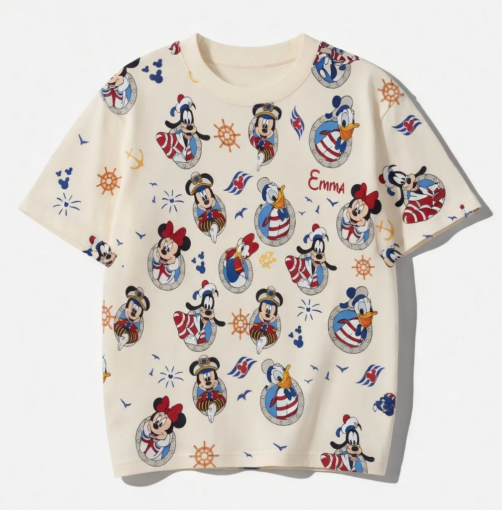 MkMo Mouse Pirate Crew - Personalized All Over Shirt - Gift For Her, Movie Fans BA01