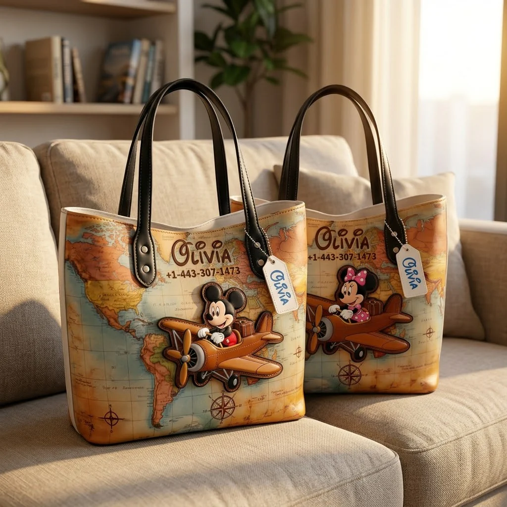 MkMo Traveling With Funny Friends - Personalized Tote Bag - Gift For Movie Fans - Image 5