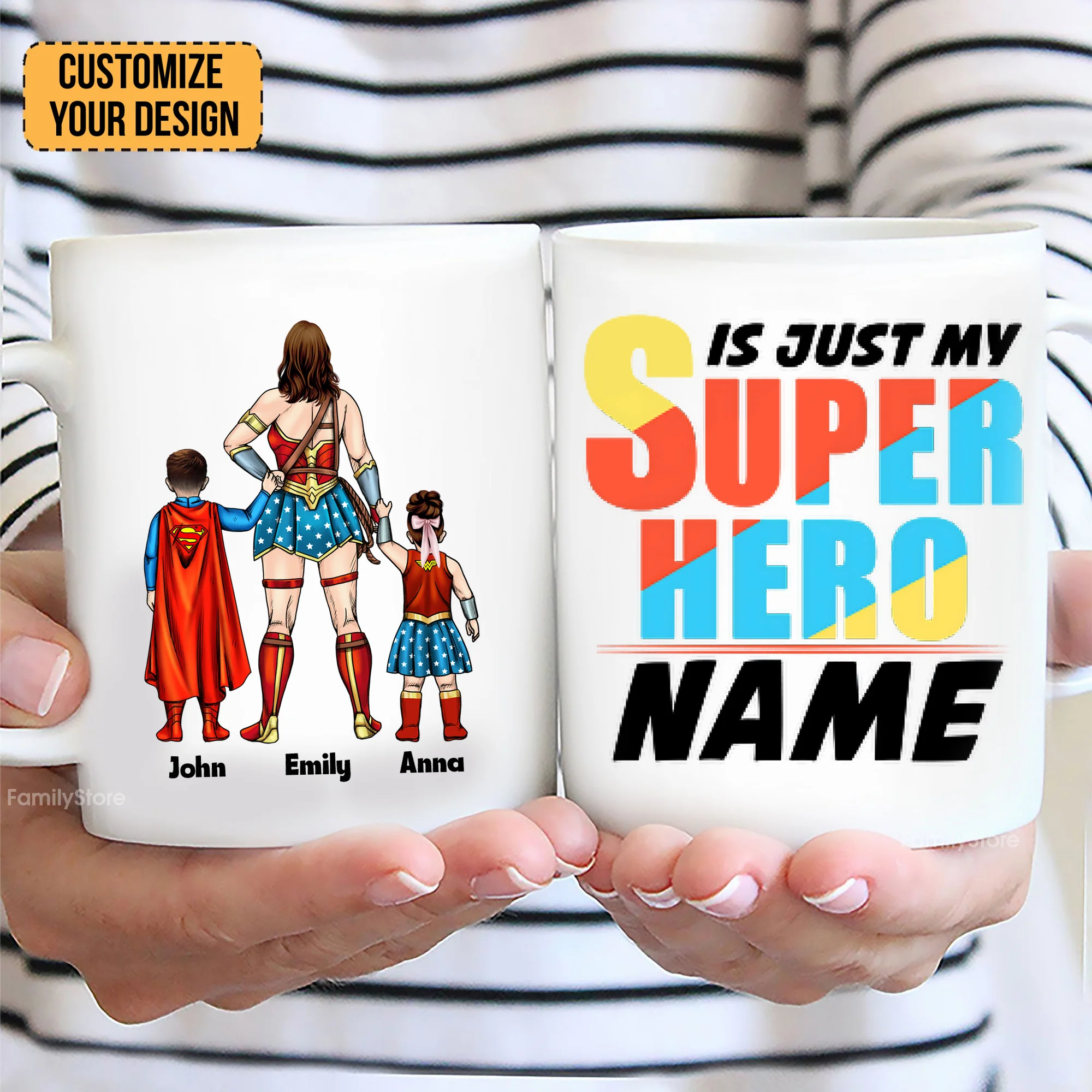 Mom Is Just My Super Hero - Personalized Mug - Gift for Mom, Grandma, Wife | CL02 NH96 - Image 2
