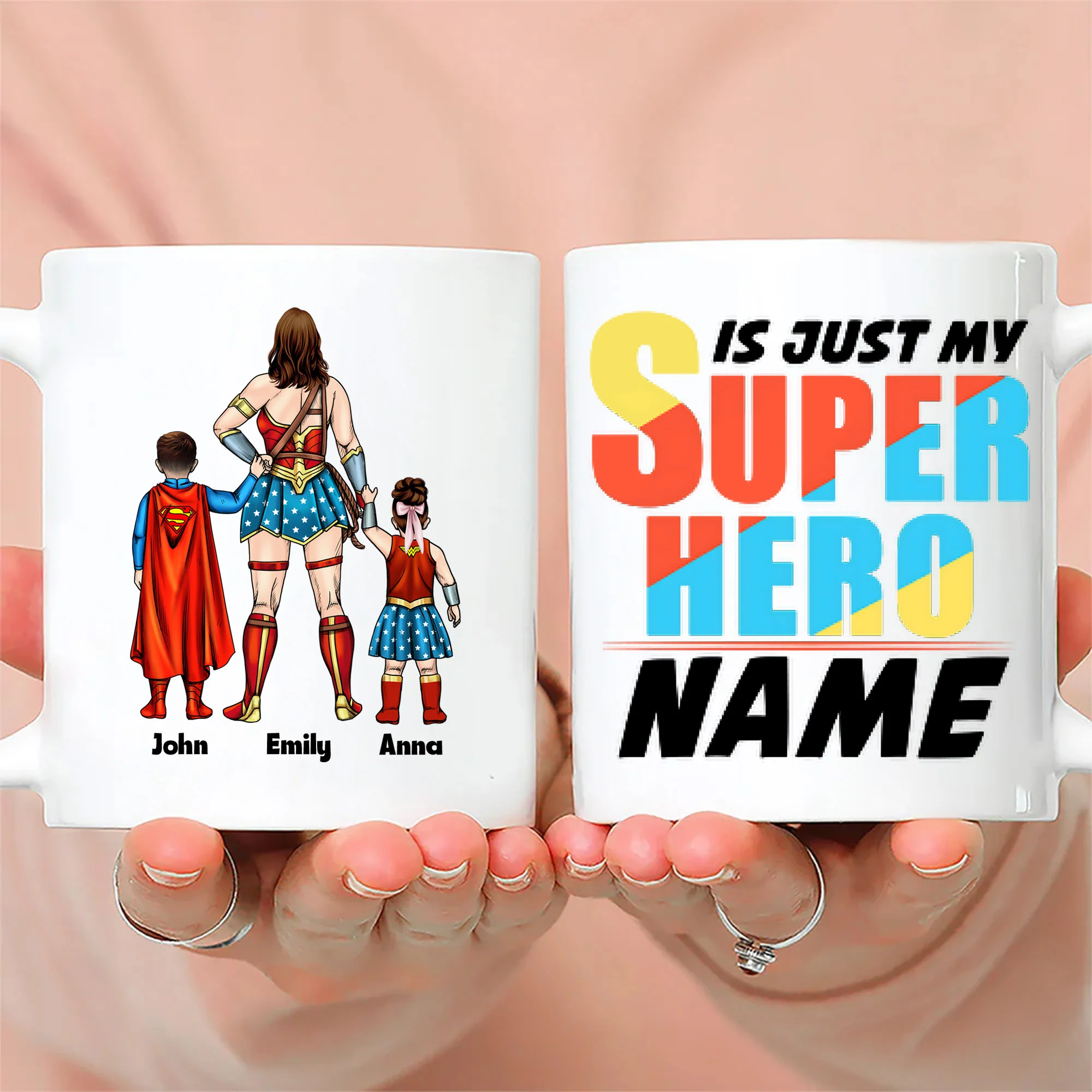 Mom Is Just My Super Hero - Personalized Mug - Gift for Mom, Grandma, Wife | CL02 NH96 - Image 3