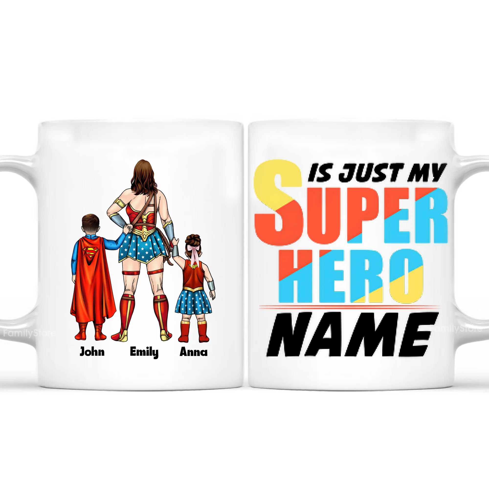 Mom Is Just My Super Hero - Personalized Mug - Gift for Mom, Grandma, Wife | CL02 NH96 - Image 4
