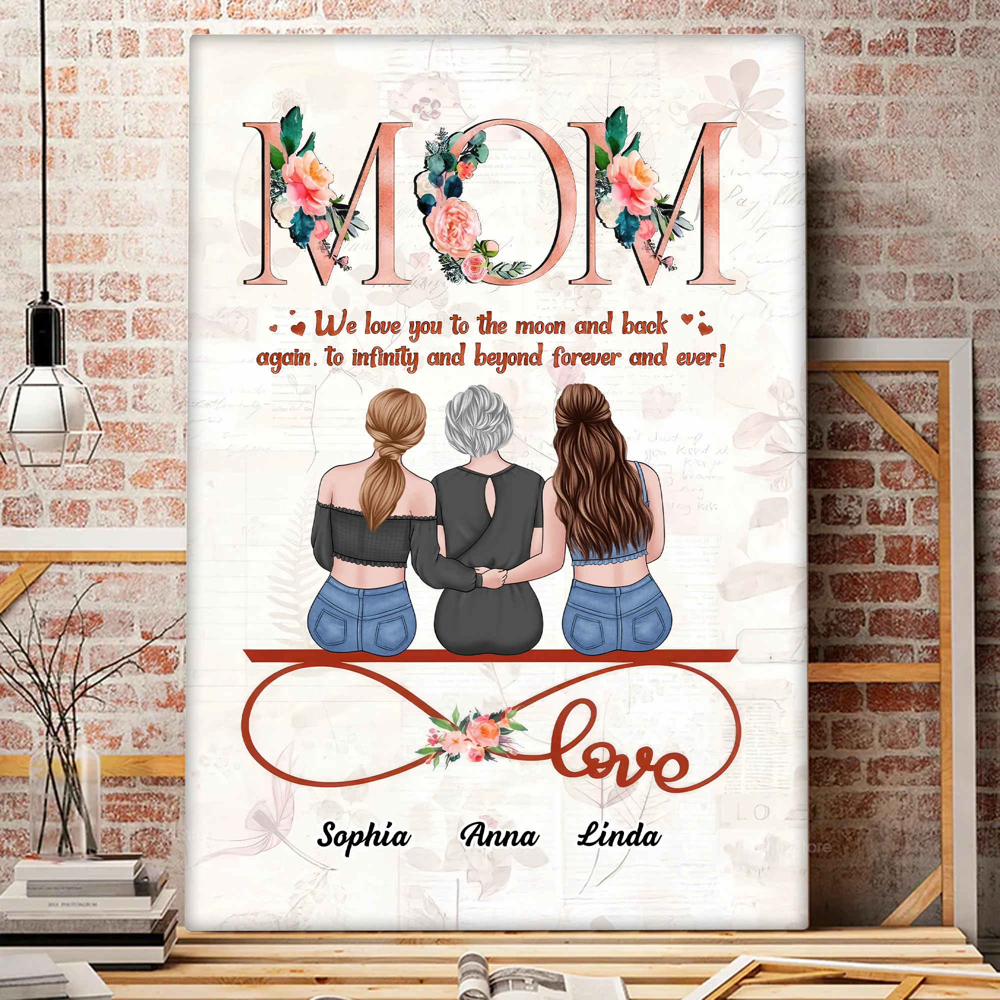 Mommy You Always In Our Heart, We Love You - Personalized Canvas Poster - Gift For Mom, Mother's Day | GR24 NA94