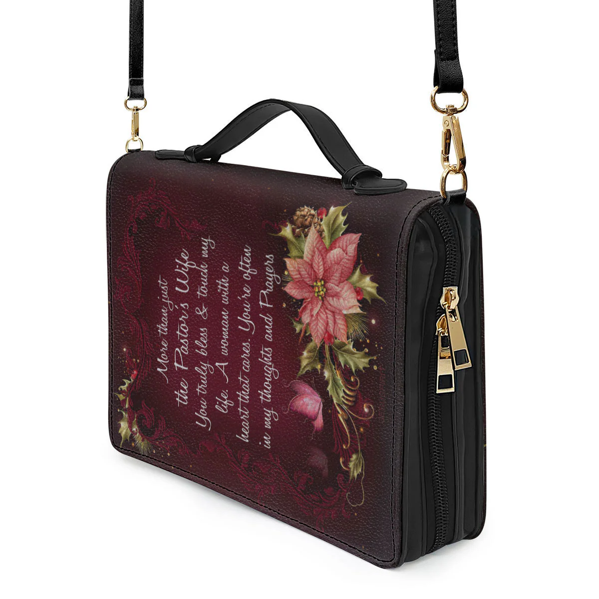 More Than Just The Pastor's Wife Flower And Cross - Scripture Gifts For Women Of God - Personalized Bible Covers - AT4082427 - Image 5