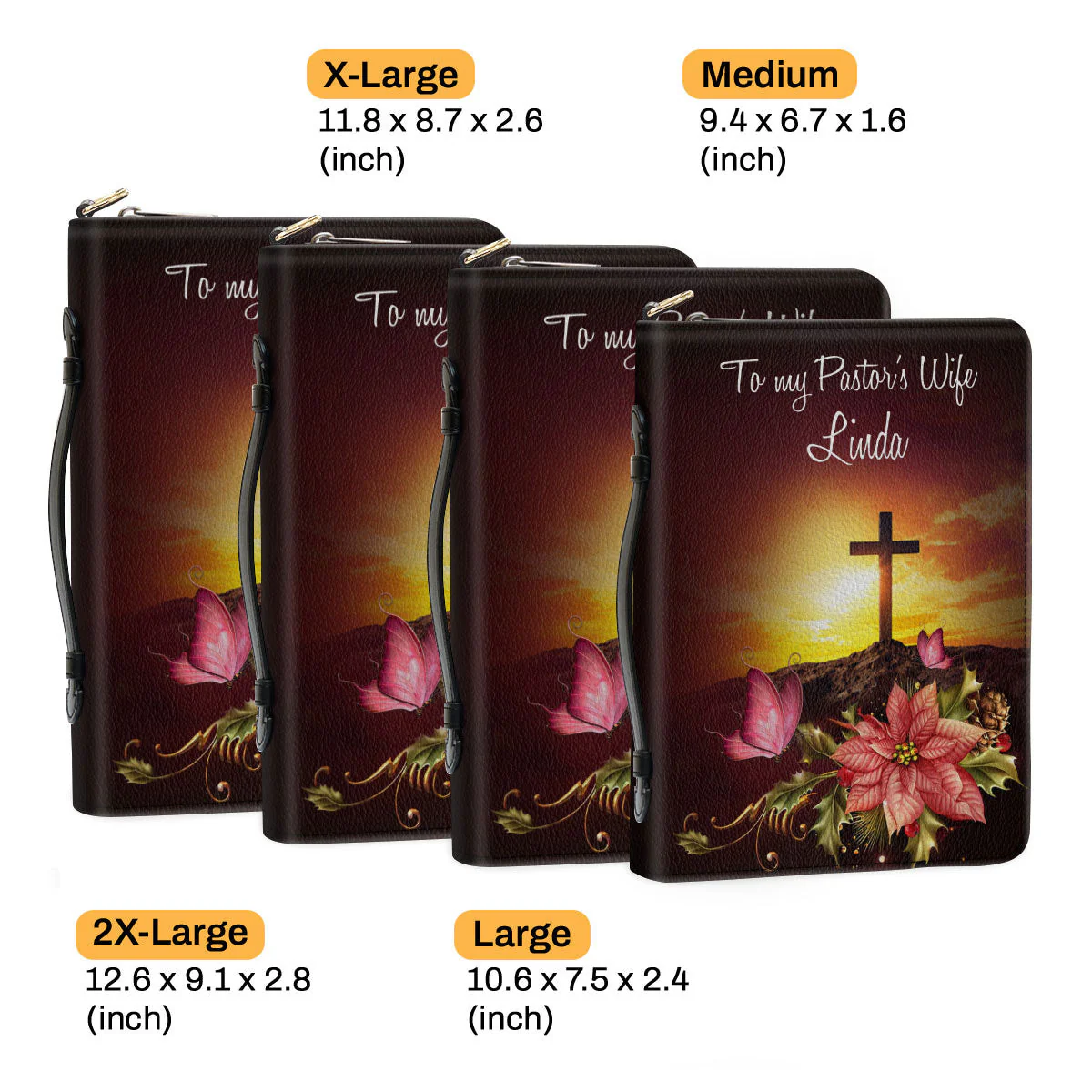More Than Just The Pastor's Wife Flower And Cross - Scripture Gifts For Women Of God - Personalized Bible Covers - AT4082427 - Image 6