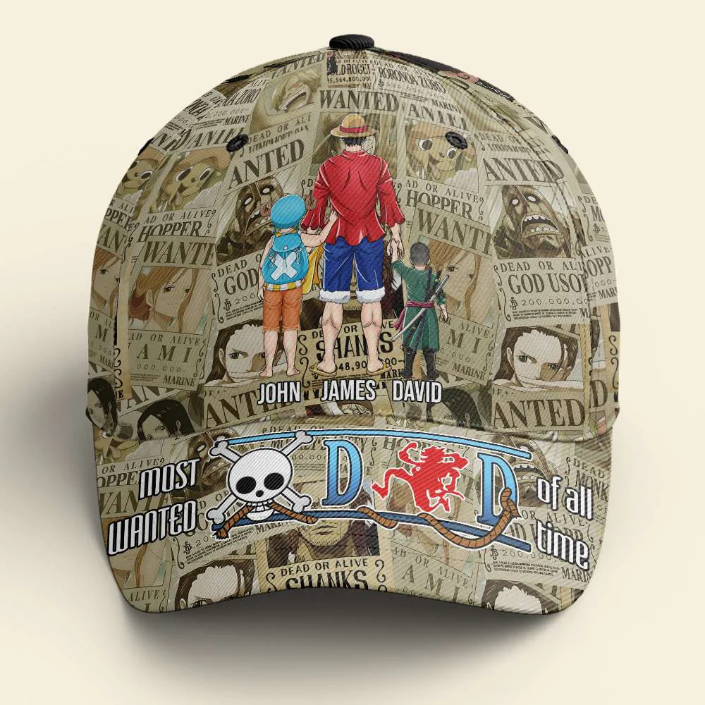 Most Wanted Dad OnPi Pirate Adventure - Personalized Classic Cap - Anime Gift for Dad, Father's Day | CL11 - Image 4