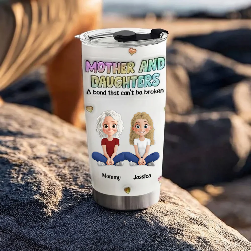 Mother And Daughter - Personalized Stainless Steel Tumbler - Gift For Mom, Daughter, Mother's Day | GR25 HN02 - Image 3