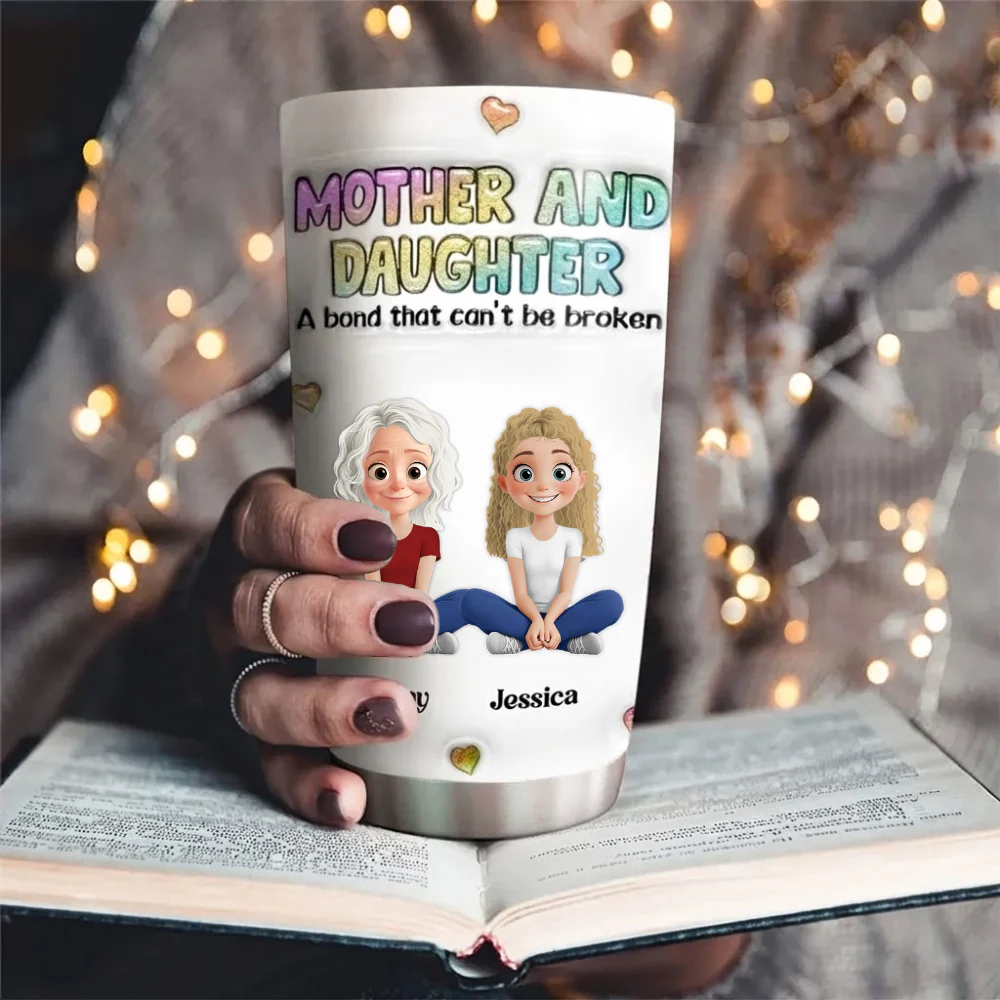 Mother And Daughter - Personalized Stainless Steel Tumbler - Gift For Mom, Daughter, Mother's Day | GR25 HN02 - Image 4
