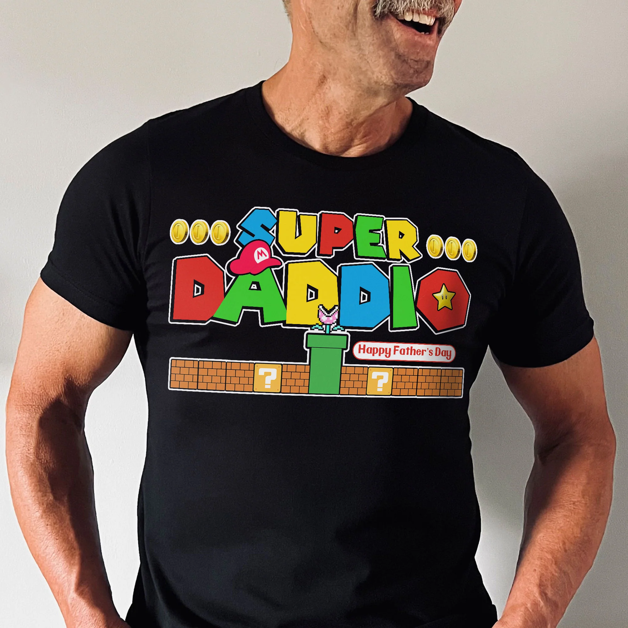 Mrio Gaming Best Dad Ever - Personalized Shirt 2 Side - Gift For Dad - Image 2