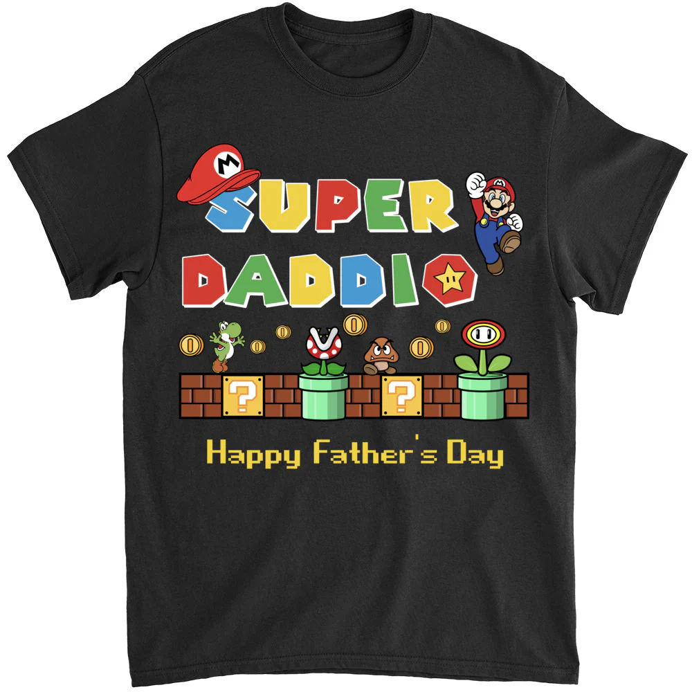 Mrio Super Daddio Happy Mother's Day - Personalized Shirt 2 Side - Gift For Dad - Image 4