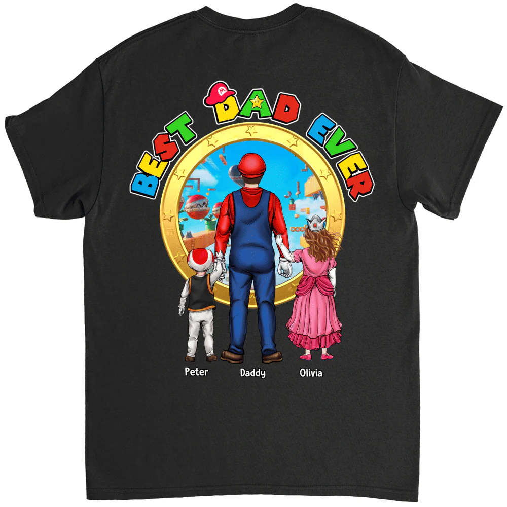 Mrio Super Daddio Happy Mother's Day - Personalized Shirt 2 Side - Gift For Dad - Image 5