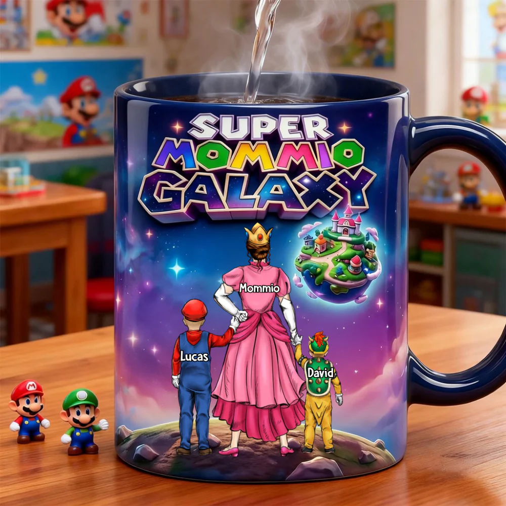 Mrio Super Mommio Galaxy - Personalized Color Changing Mug - Gift For Mom - Image 2