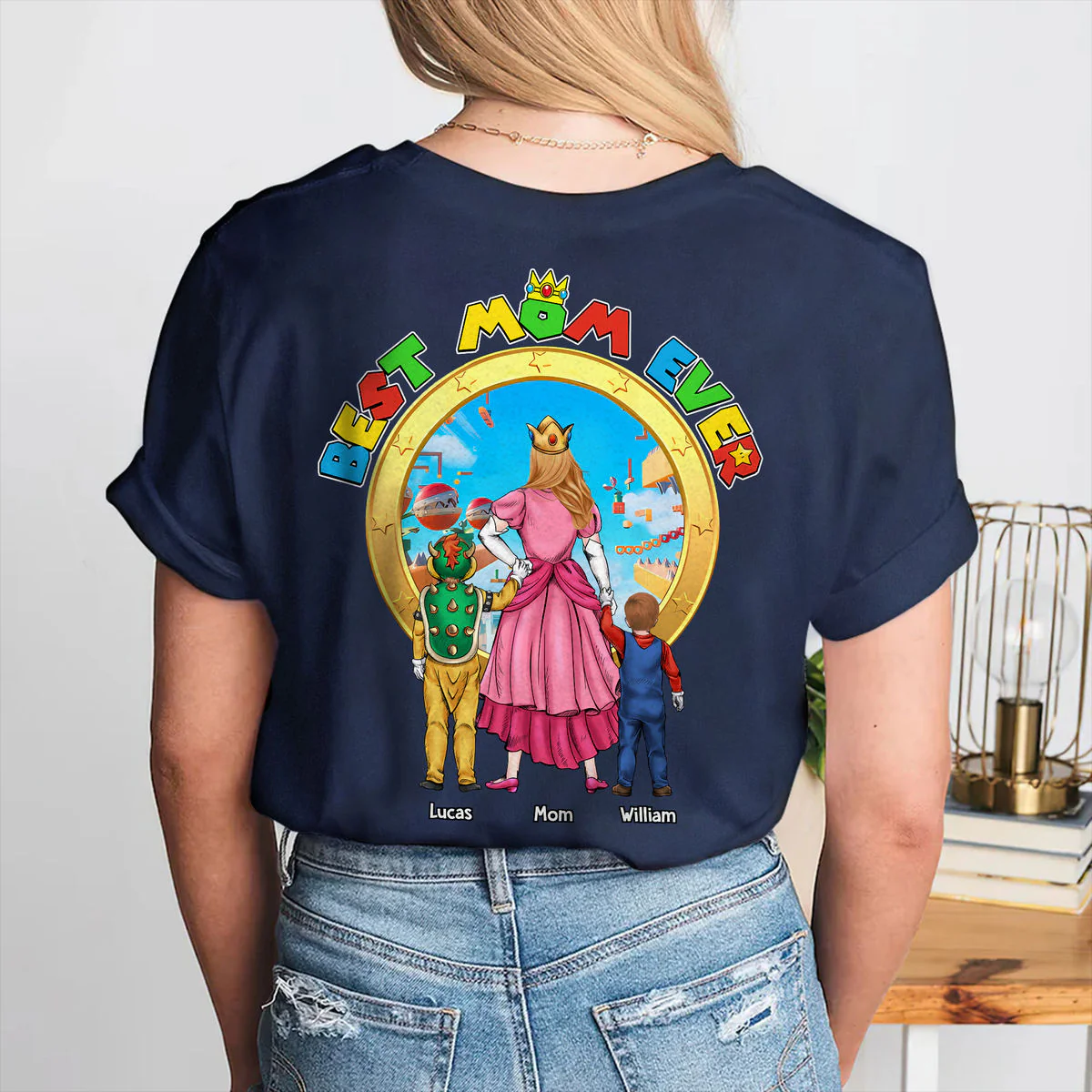 Mrio Super Mommio Gaming - Personalized Shirt 2 Side - Gift For Mom - Image 4