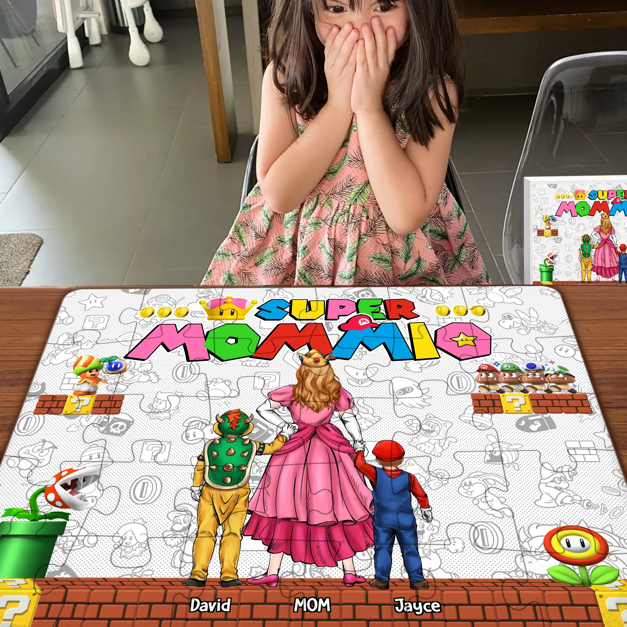 Mrio Super Mommio - Personalized Puzzle - Gift For Mom - Image 2