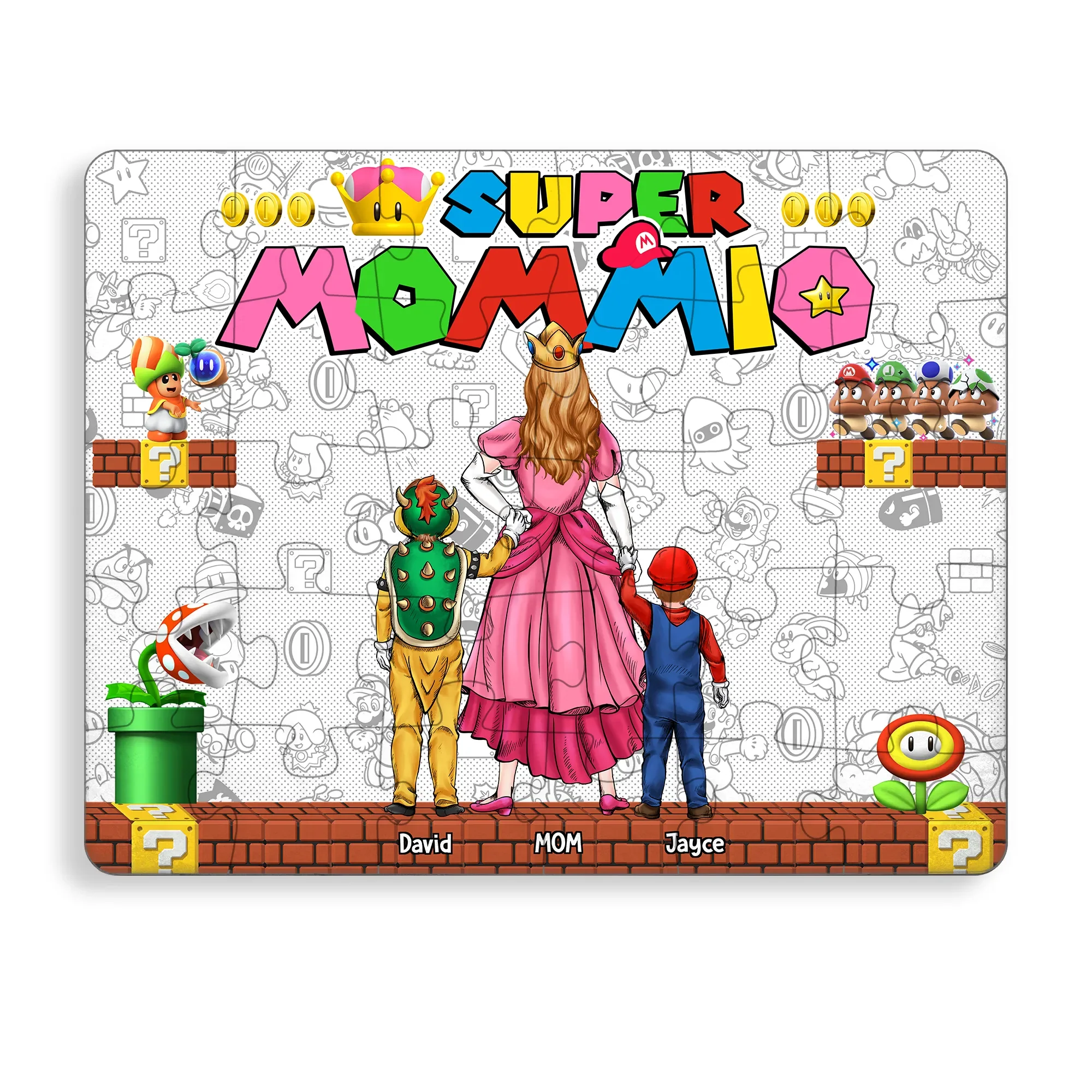 Mrio Super Mommio - Personalized Puzzle - Gift For Mom - Image 3
