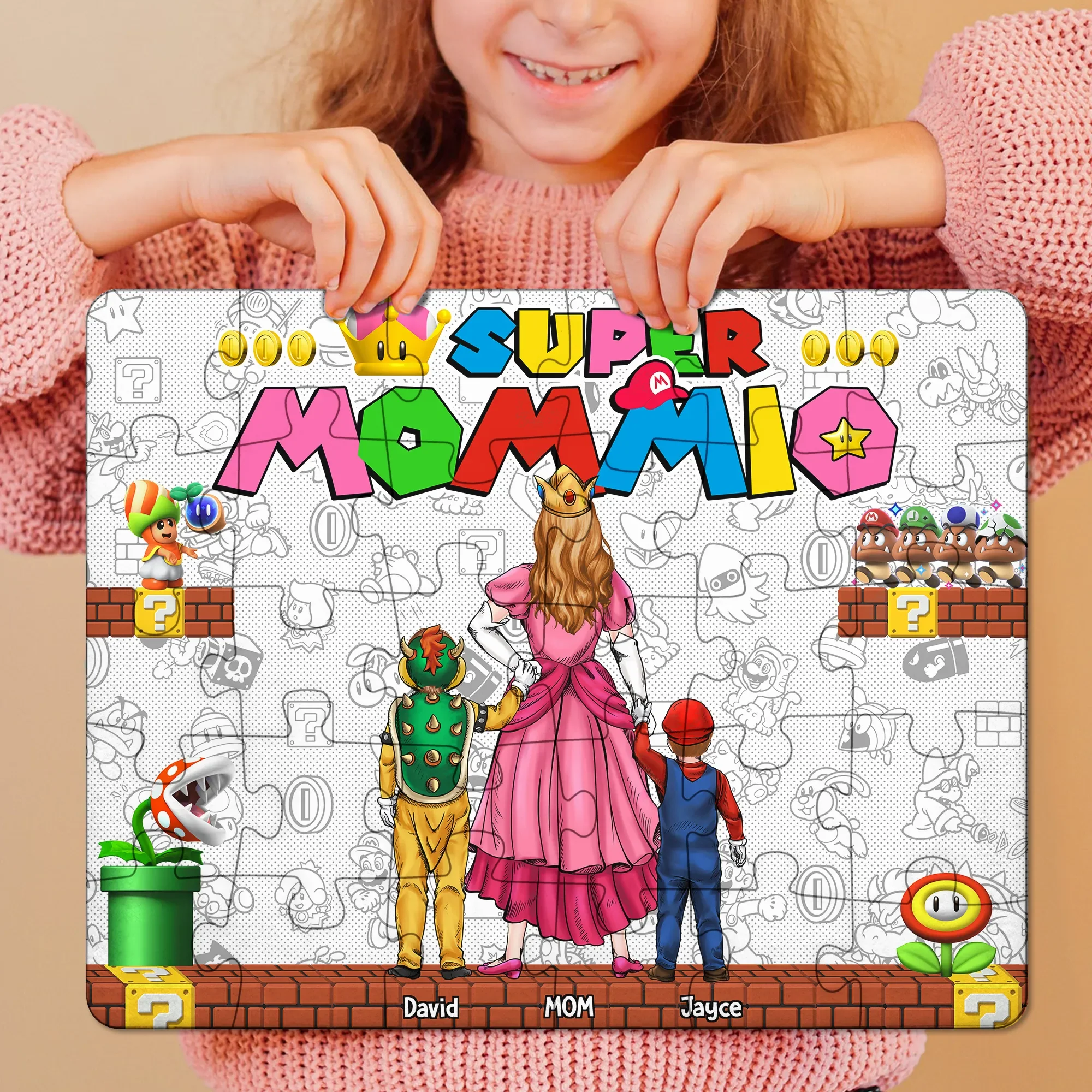 Mrio Super Mommio - Personalized Puzzle - Gift For Mom - Image 7