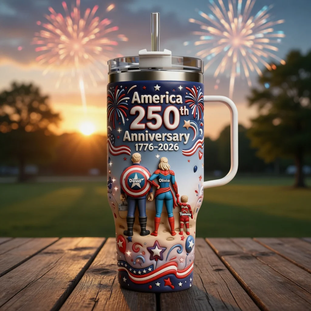 MRVL America 250th Anniversary 1776-2026 - Personalized Tumbler - Patriotic Gift For Family - Image 3