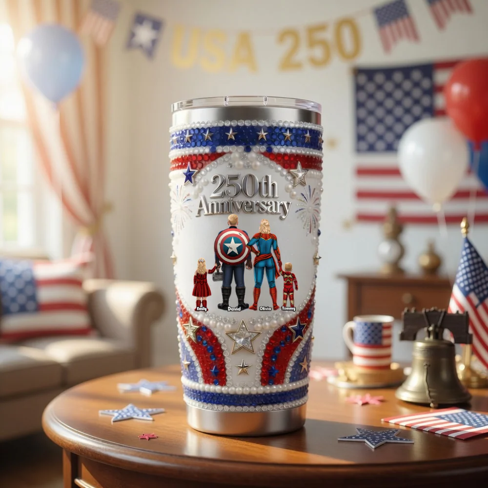 MRVL America 250th Anniversary - Personalized Tumbler - Patriotic Gift For Family - Image 3