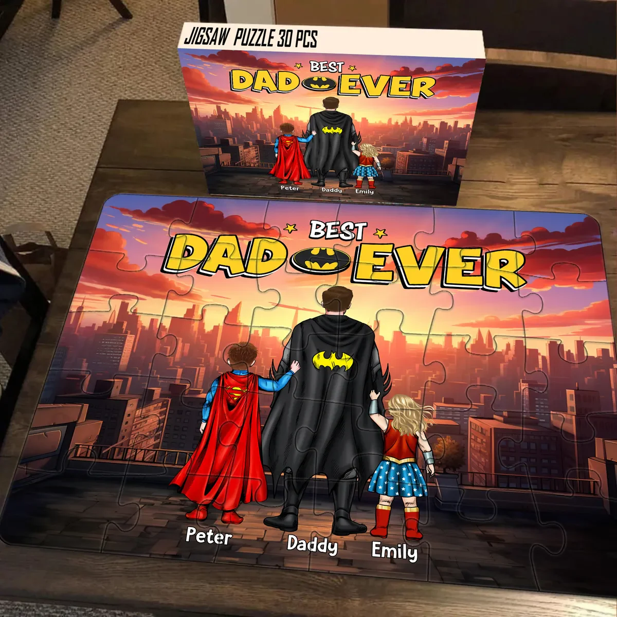MRVL Best Dad Ever - Personalized Puzzle - Gift For Dad, Father's Day - Image 2