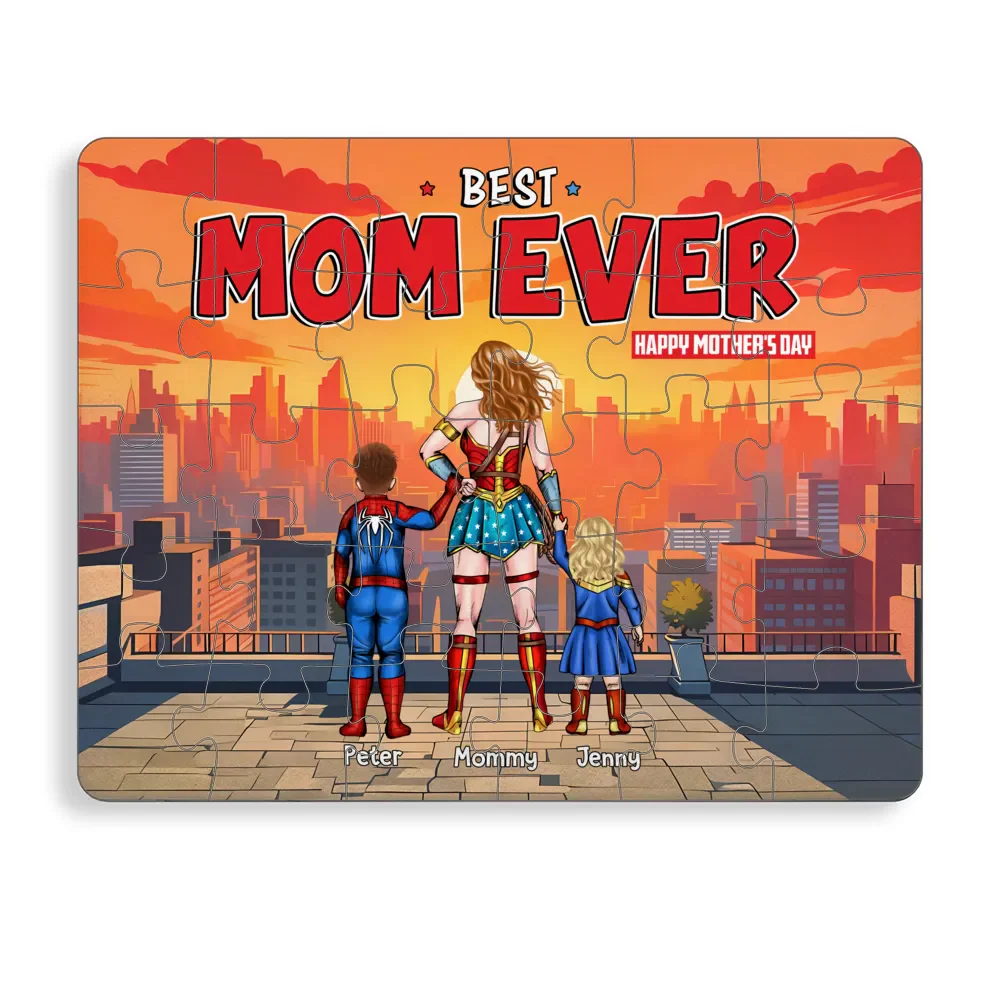MRVL Best Mom Ever - Personalized Puzzle - Gift For Mom - Image 2