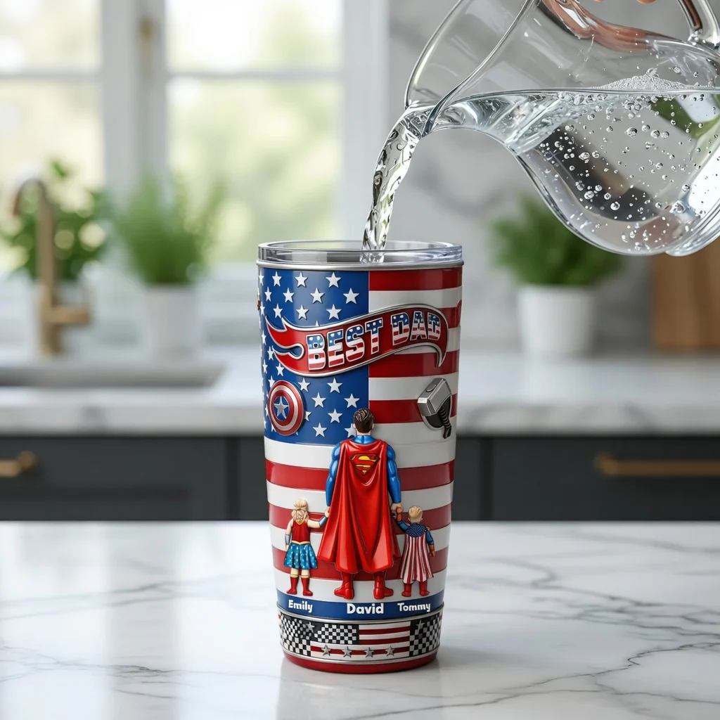 MRVL Best Warrior Dad Ever - Personalized Tumbler - Gift For Father's Day - Image 4