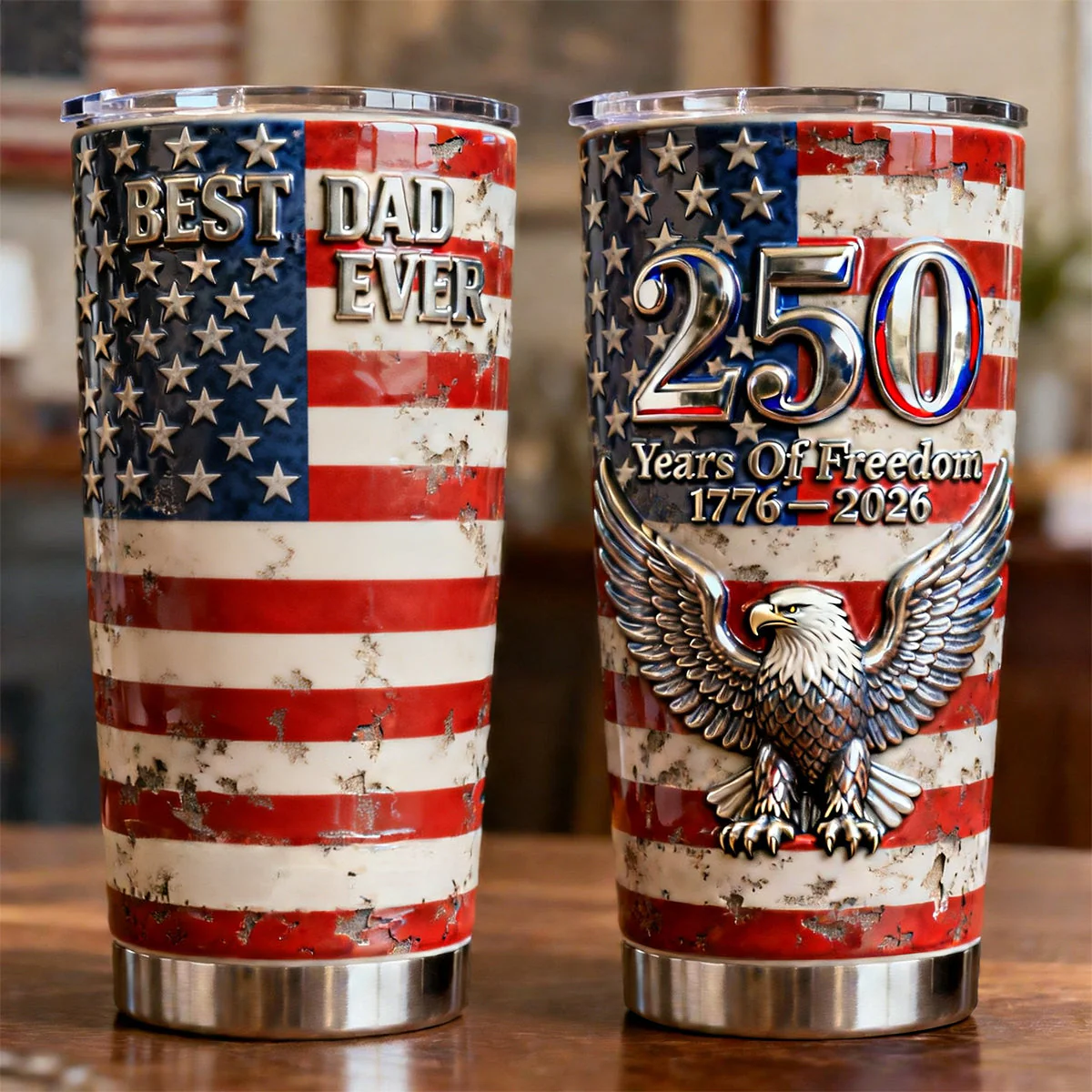 MRVL Pround American 250th Anniversary - Personalized Tumbler - Gift For Dad - Image 2