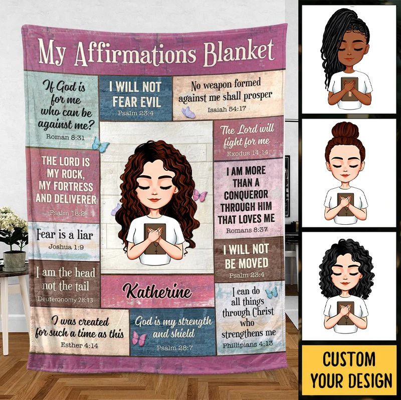 My Affirmations - Personalized Blanket - Meaningful Gift For Birthday TD118