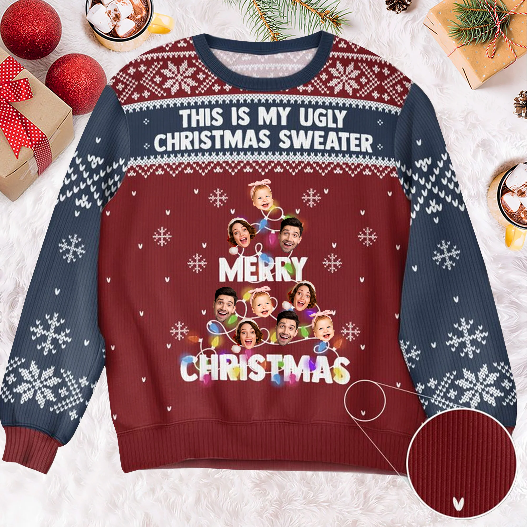 My Christmas Tree - Gift For Family, Friends - Personalized Ugly Sweatshirt - NA94 - Image 2