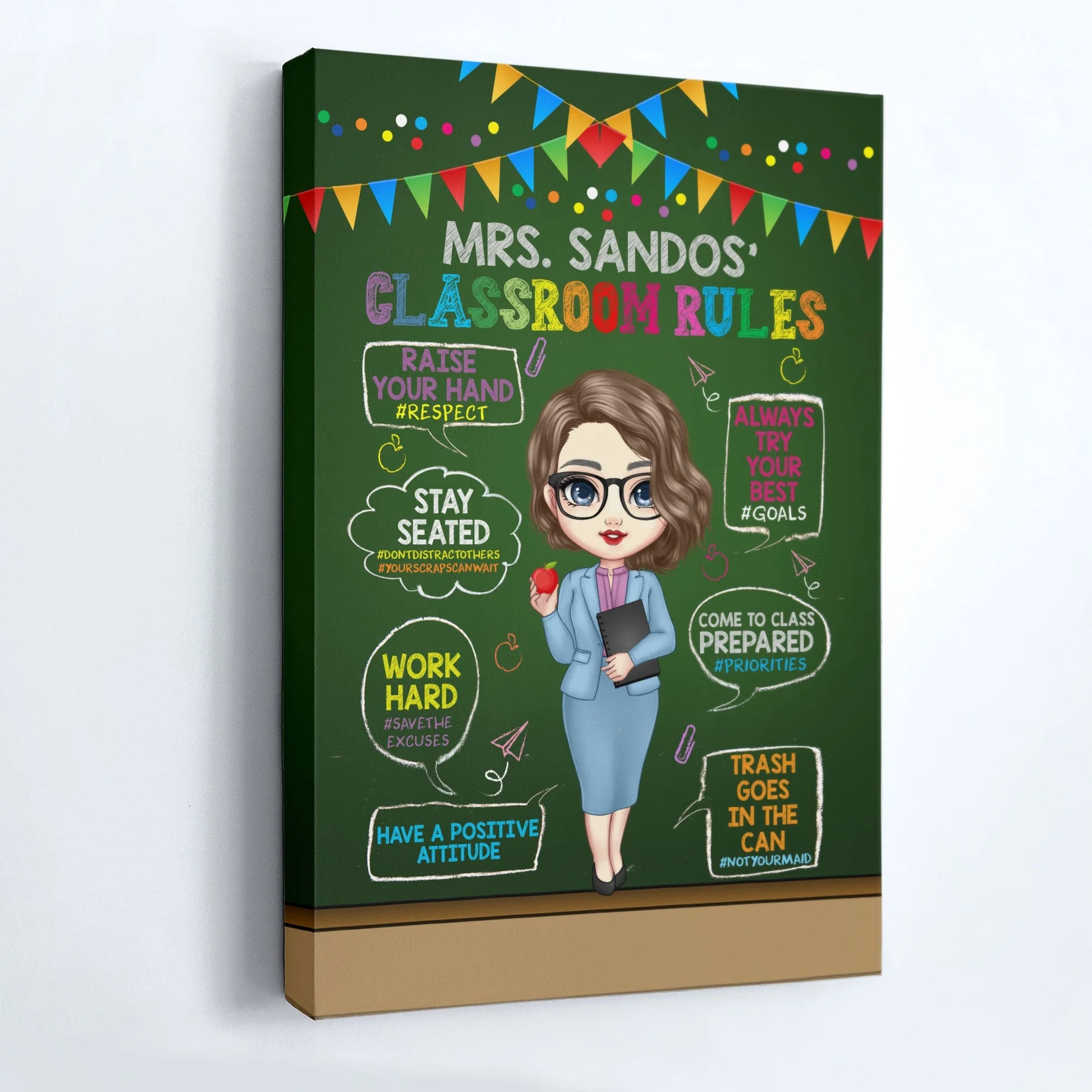 My Classroom Rules - Personalized Poster/Wrapped Canvas, Gift For Teacher, Classroom Decor | CLTC01 - Image 3