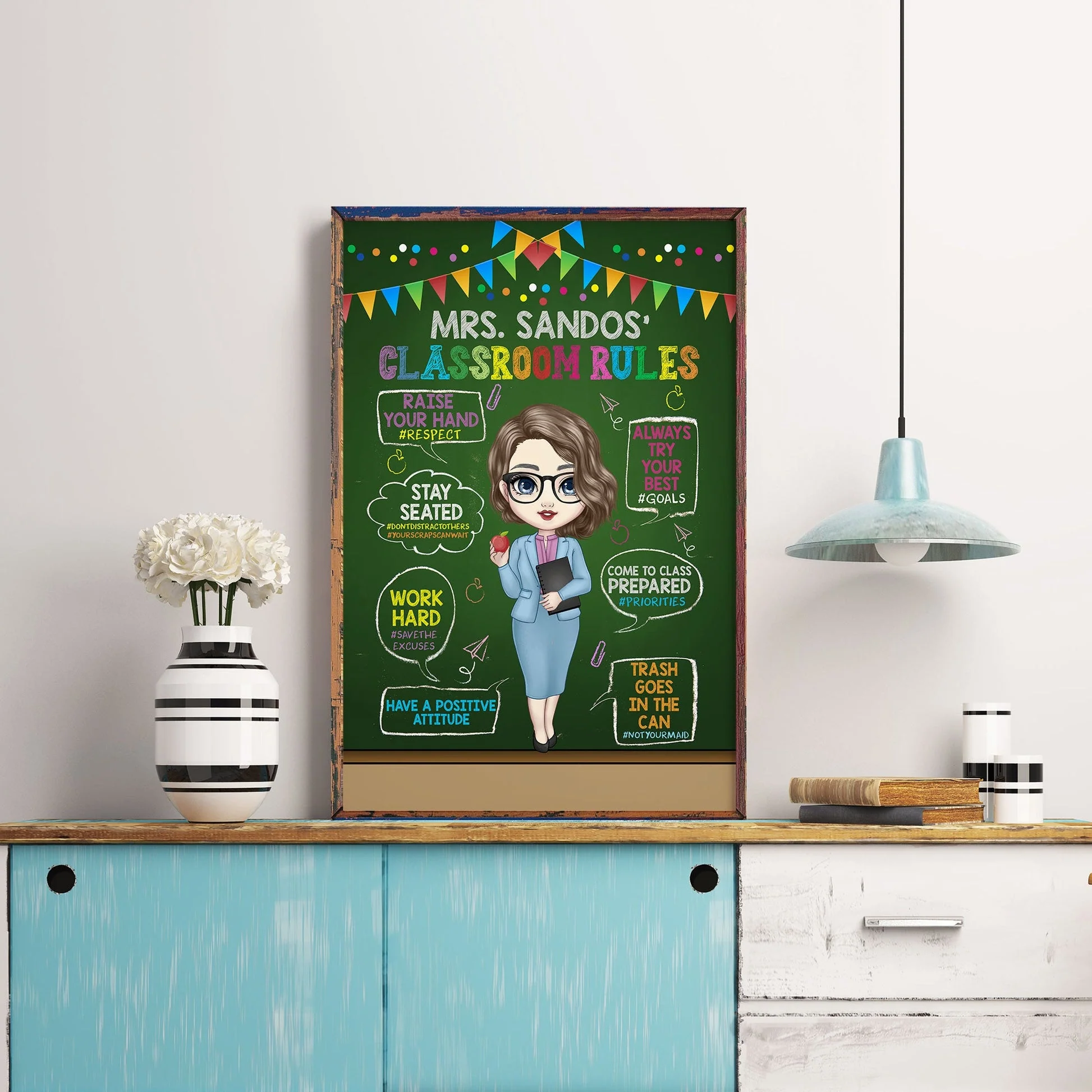 My Classroom Rules - Personalized Poster/Wrapped Canvas, Gift For Teacher, Classroom Decor | CLTC01 - Image 4