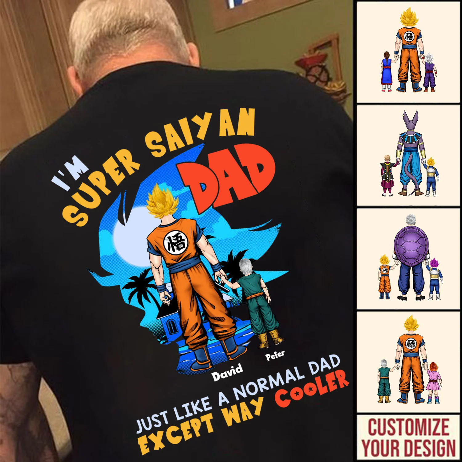 DrBa My Dad Is A Super Saiyan Dad I'm Proud Of Him - Gift For Dad - Personalized TShirt - CL03 NA94 - Image 2