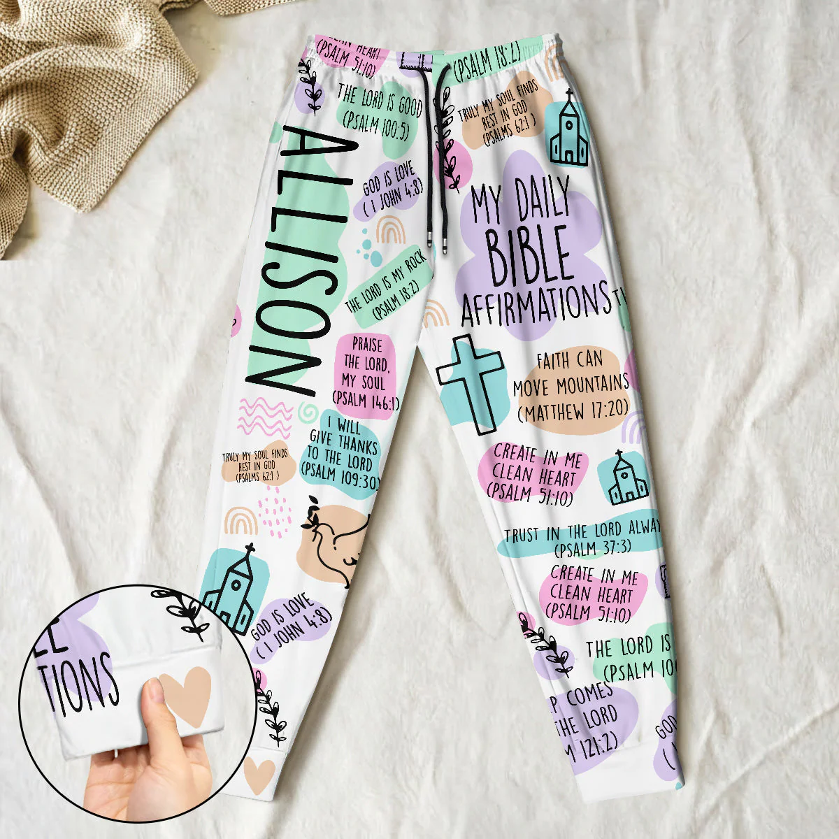 My Daily Bible Affirmations - Personalized Sweatpants TD118