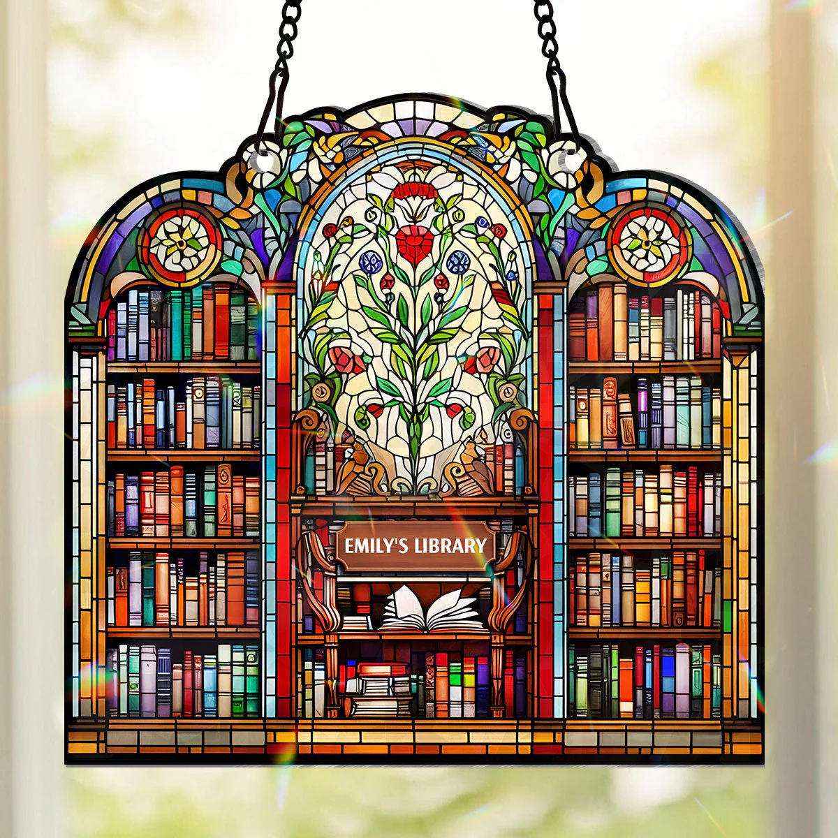 My Dream Library - Personalized Window Hanging Suncatcher