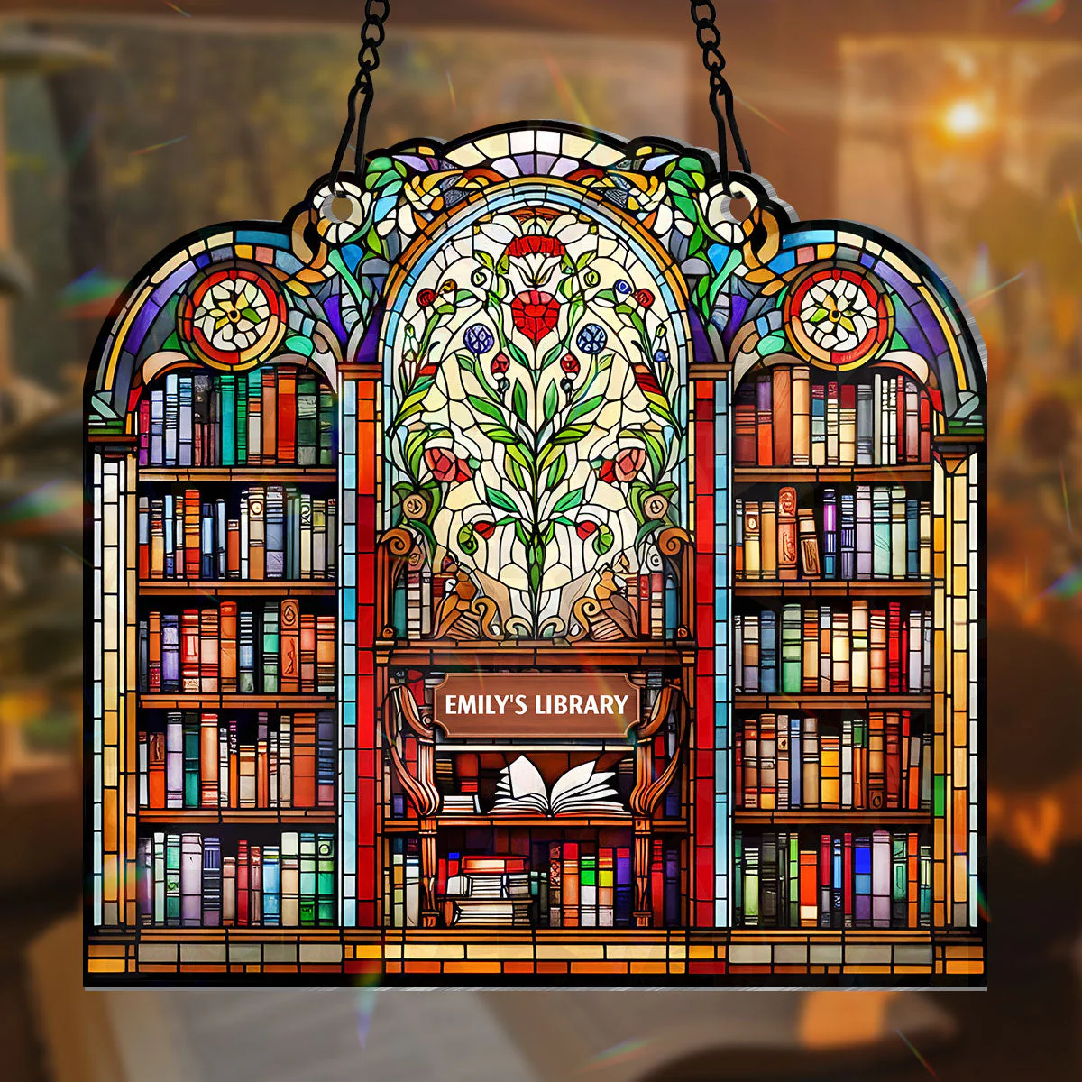My Dream Library - Personalized Window Hanging Suncatcher - Image 2