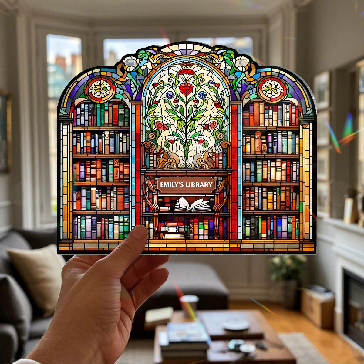 My Dream Library - Personalized Window Hanging Suncatcher - Image 3