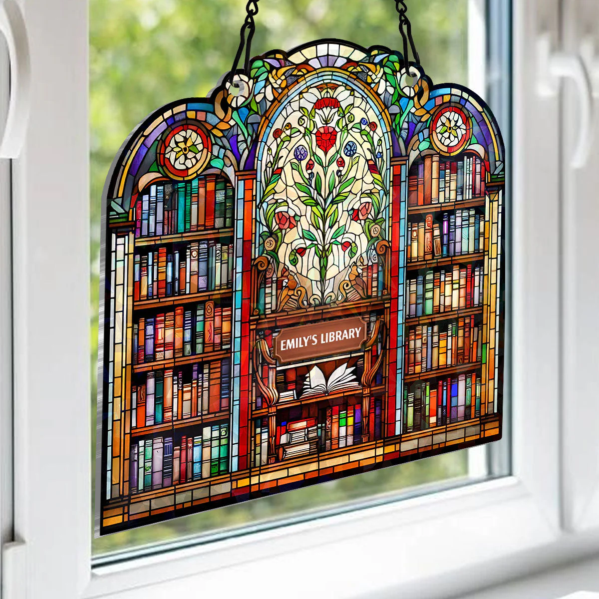 My Dream Library - Personalized Window Hanging Suncatcher - Image 4