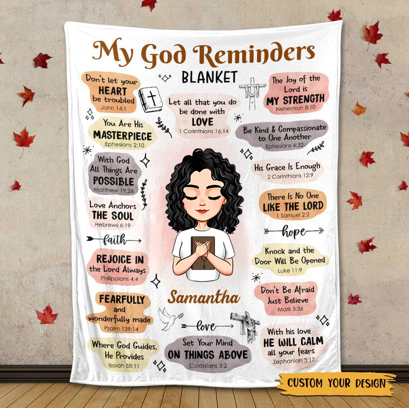 My God Reminders - Personalized Blanket - Meaningful Birthday Gifts CLGOD05 TD118 - Image 3