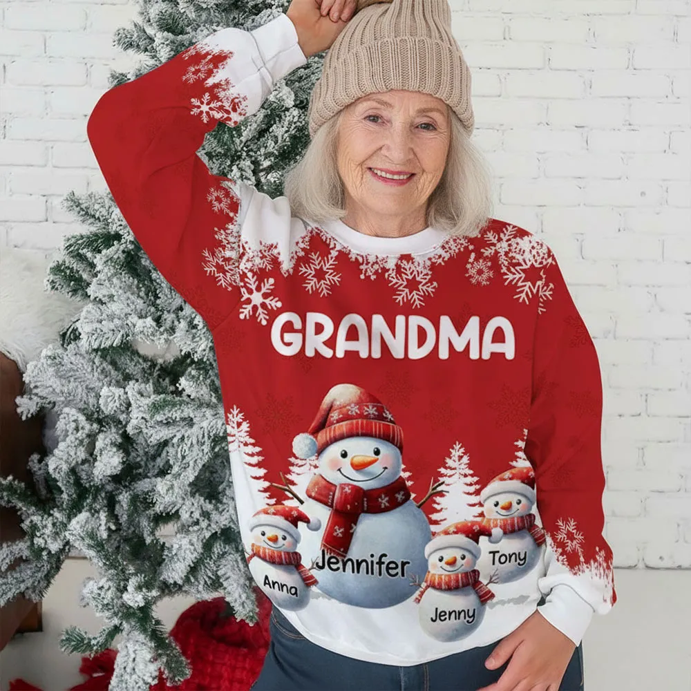 My Grandkids Call Me Grandma - Personalized Ugly Sweater - Christmas Gift For Family, Grandma HH01 - Image 2