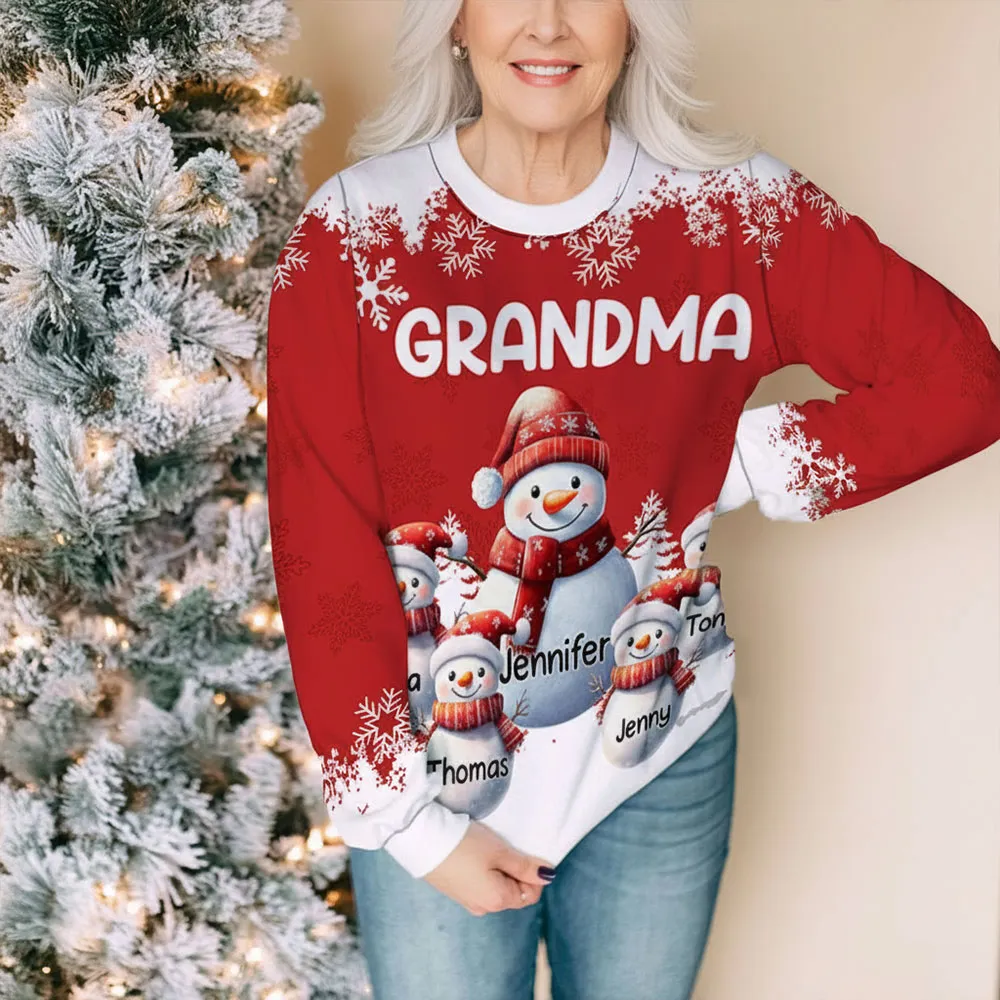 My Grandkids Call Me Grandma - Personalized Ugly Sweater - Christmas Gift For Family, Grandma HH01 - Image 3