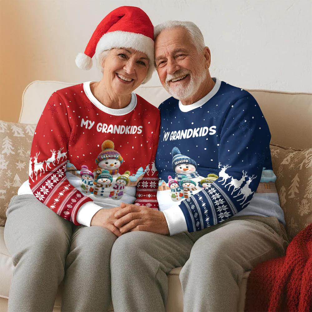 My Grandkids - Personalized Ugly Sweater - Christmas Gift For Family, Grandma, Grandpa HH01 - Image 5